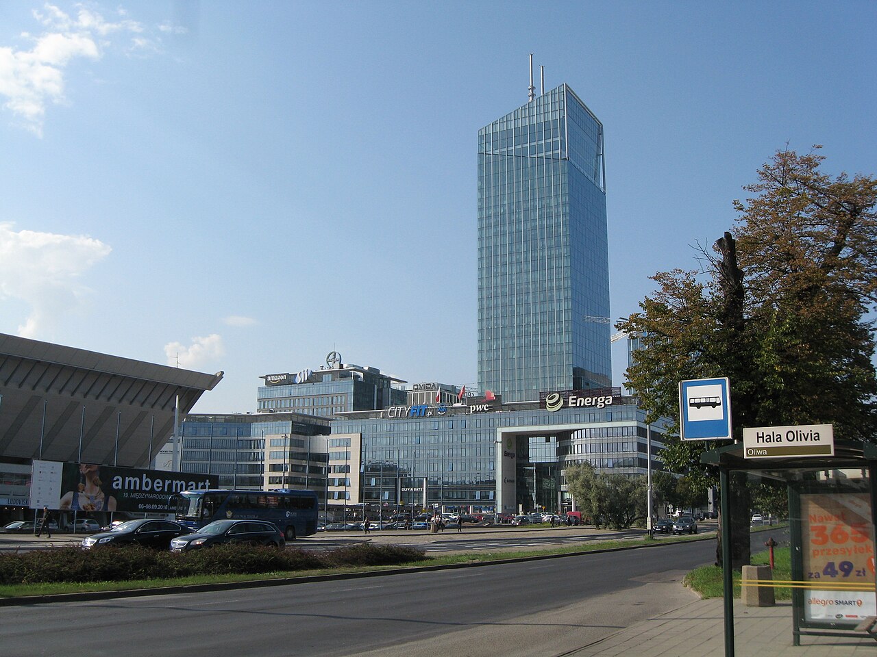 Olivia Business Centre y Olivia Star en Gdańsk, fotografiados en 2018